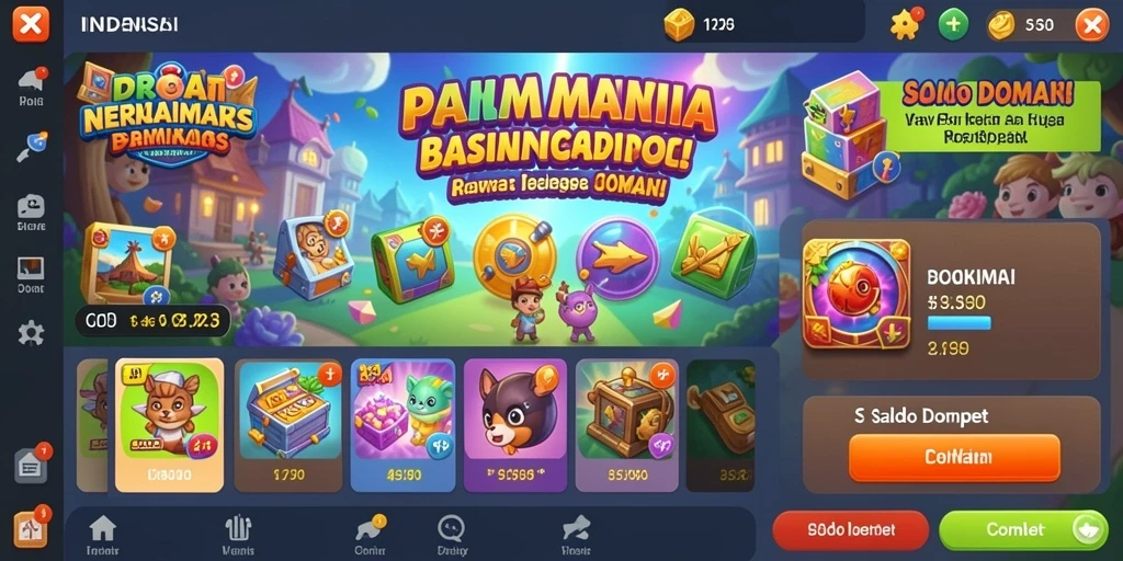 Tampilan mesin slot dengan tema magis.